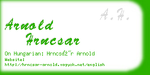 arnold hrncsar business card